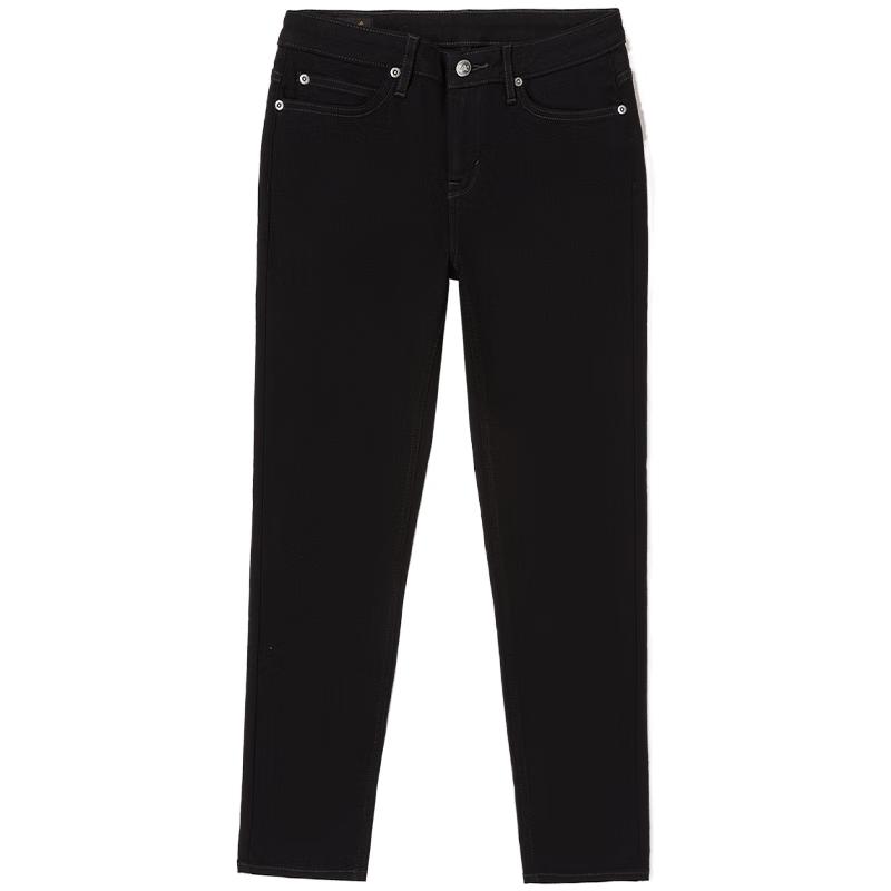 

Lee Women s 433 Slim Fit High-Waist Black Jeans 25