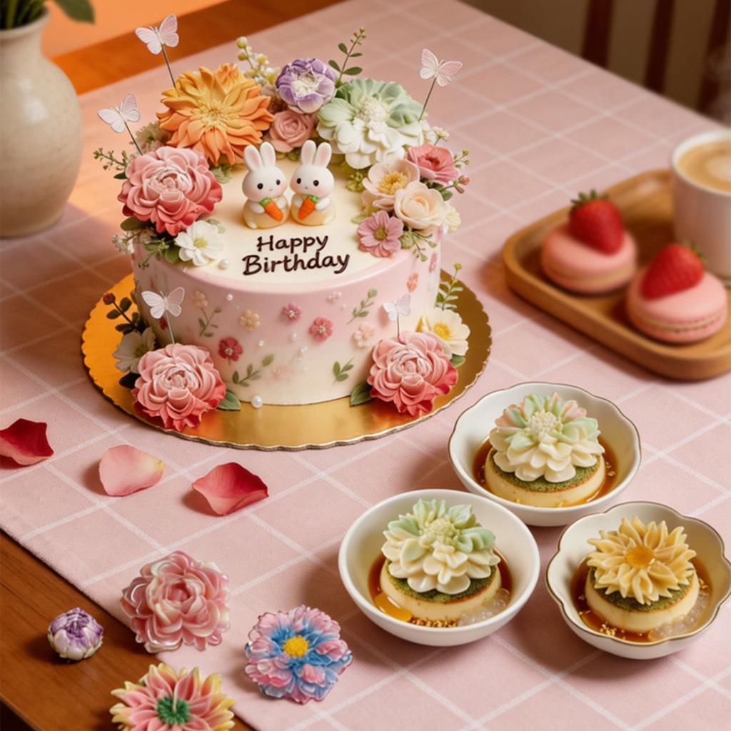Flower Chocolate Baking Mould Food Grade Silicone Mousse Cake Molds for Family Gatherings and Celebration