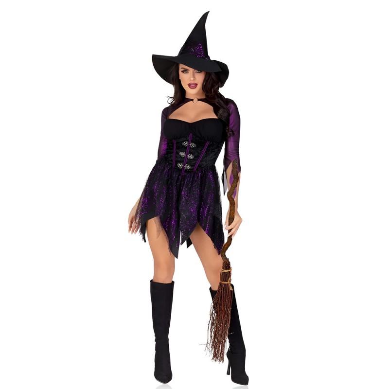 Halloween Witch Costume Sexy Cosplay Set Party Stage Performance Womens Game Roleplay Outfit