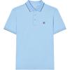 New WHITE Polo Shirt Men's Light Bright Blue F51M523102F-LB