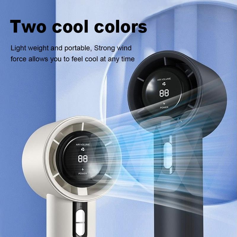 Turbo Fan Mini Fan Portable Handheld Rechargeable Strong Airflow Ultra Fast For Camping
