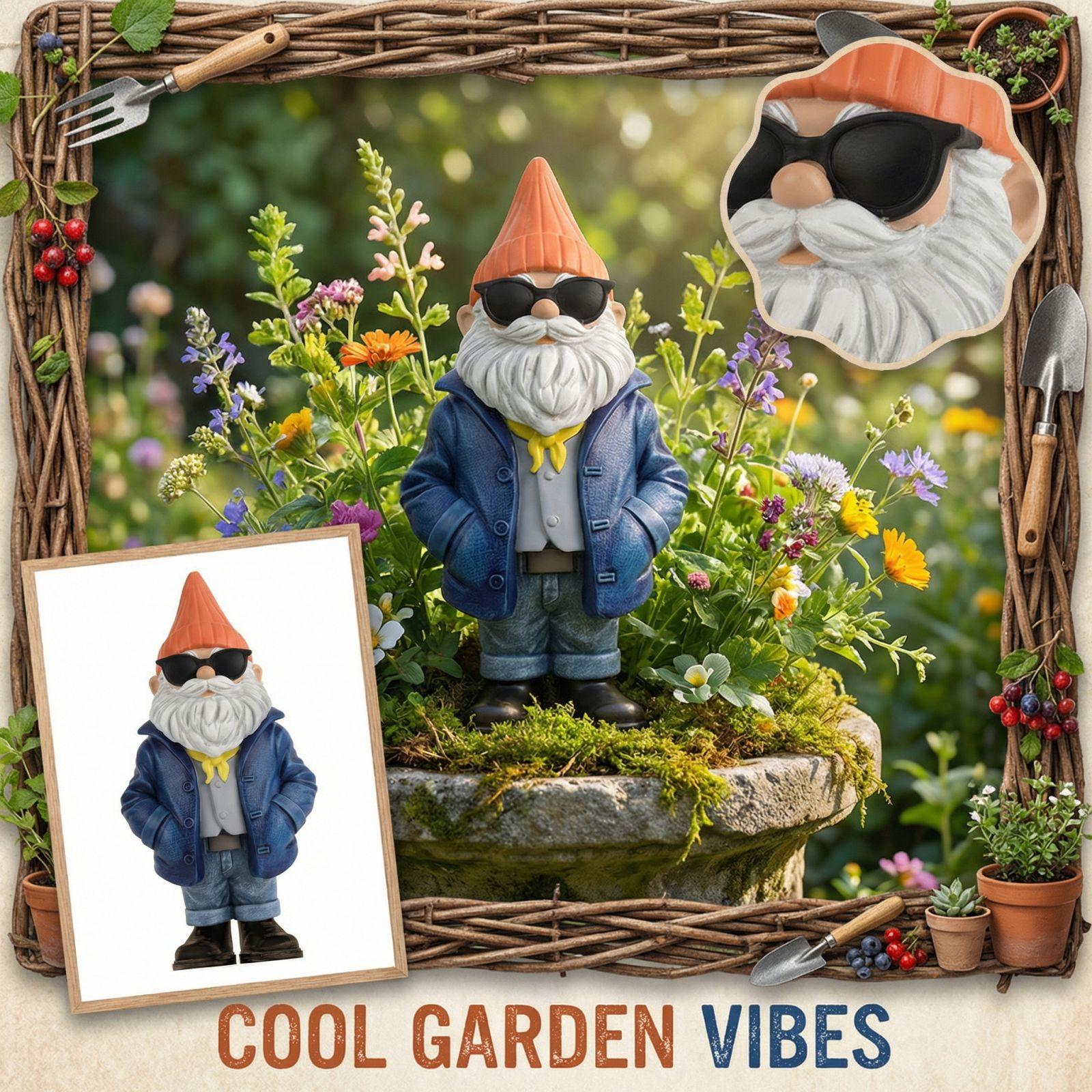 Resin Craft Garden Gnome Figurine, Premium & Unique Home Decoration One Size