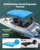 4 Bow Boat Bimini Tops 96"Lx(85"-90")W X 54"H Awning Canopy Pacific Blue