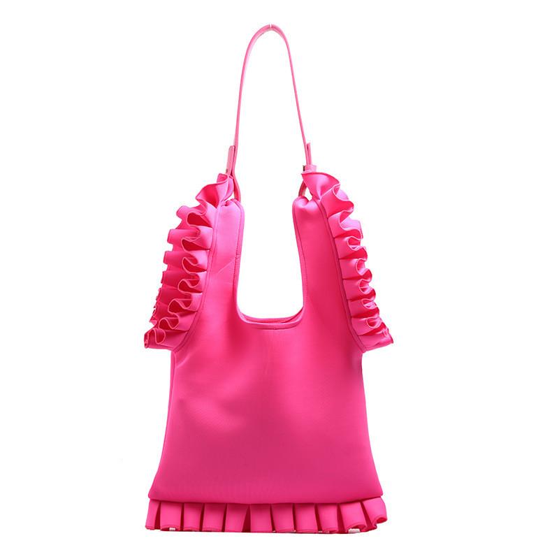 Trendy Street Style Bucket Bag With Polyester Material And Open Top For Commuting