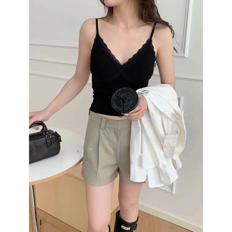 Herbst Neu V-Ausschnitt Gerippte Weste Alles Lässig Slim und Bequem Kann Eine Kleine Neckholder-Weste Tragen