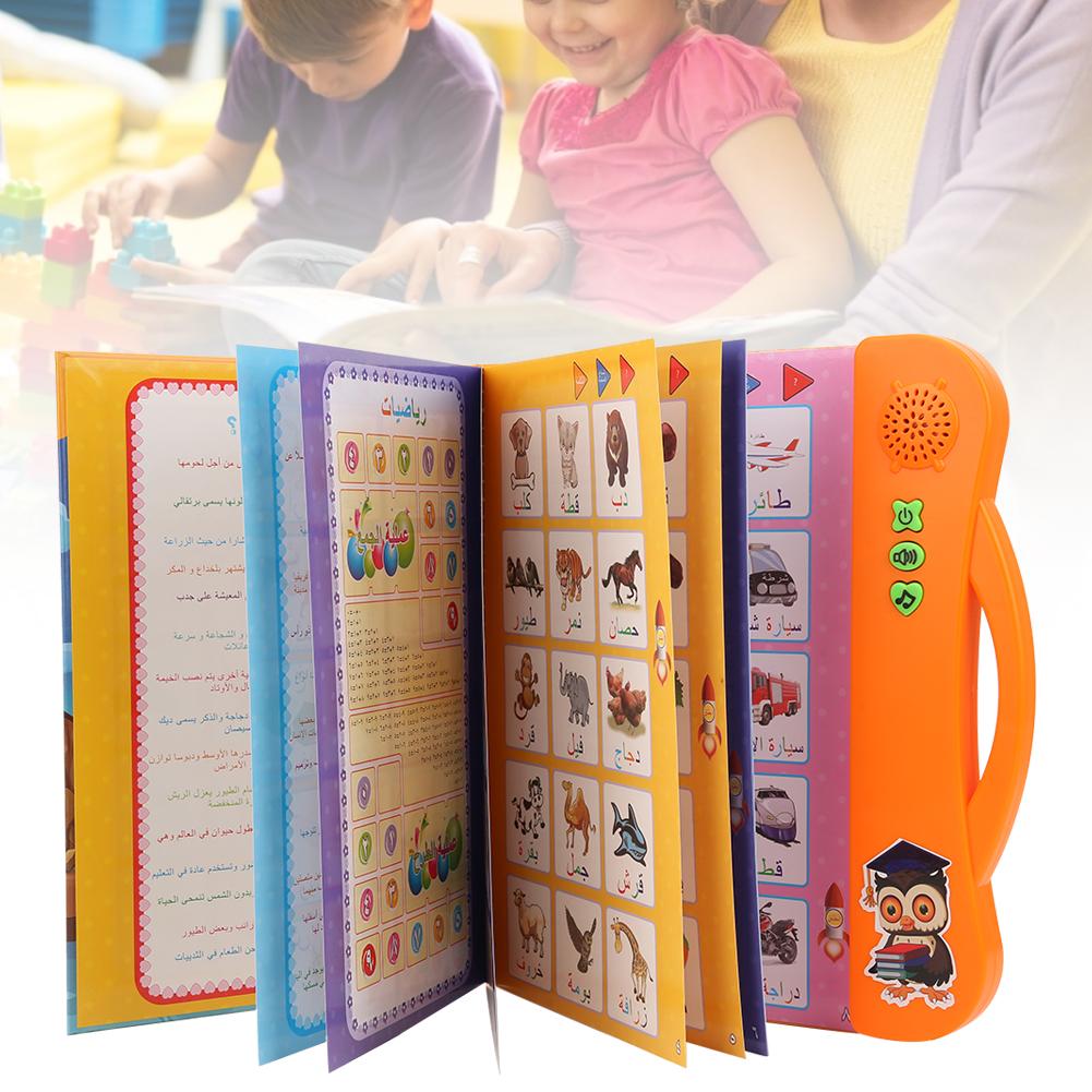 Kinder Kind E-Book Elektronisches Soundbuch Puzzle Spielzeug Lesemaschine Mit Lernstift Arabisch