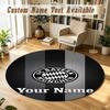 Round Rug Custom NameBayern Munich Pattern Non Slip Carpet Home Floor Decor