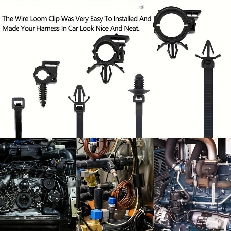 45 Stück Einsteck-Kabelbinder, Clips für Kfz-Kabelbäume, Universelle Autokabelbinder, Selbstverriegelnde Befestigungselemente, Kabel-Organizer