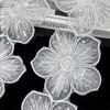 Shiny Bead Tube Big Flower Organza Embroidery Cloth Sticker Diy Handmade Clothing Wedding Dress Hair Accessories Lace Lace Accessories