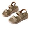 2025 Summer New Thick Bottom Slope Heel Sandals Lightweight Non-slip Comfortable Casual Sports Velcro Roman Shoes