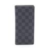 Used Portefeuille Brazza Damier Graphite Bifoldpurse N62665 Leather PVC Black Used Mens