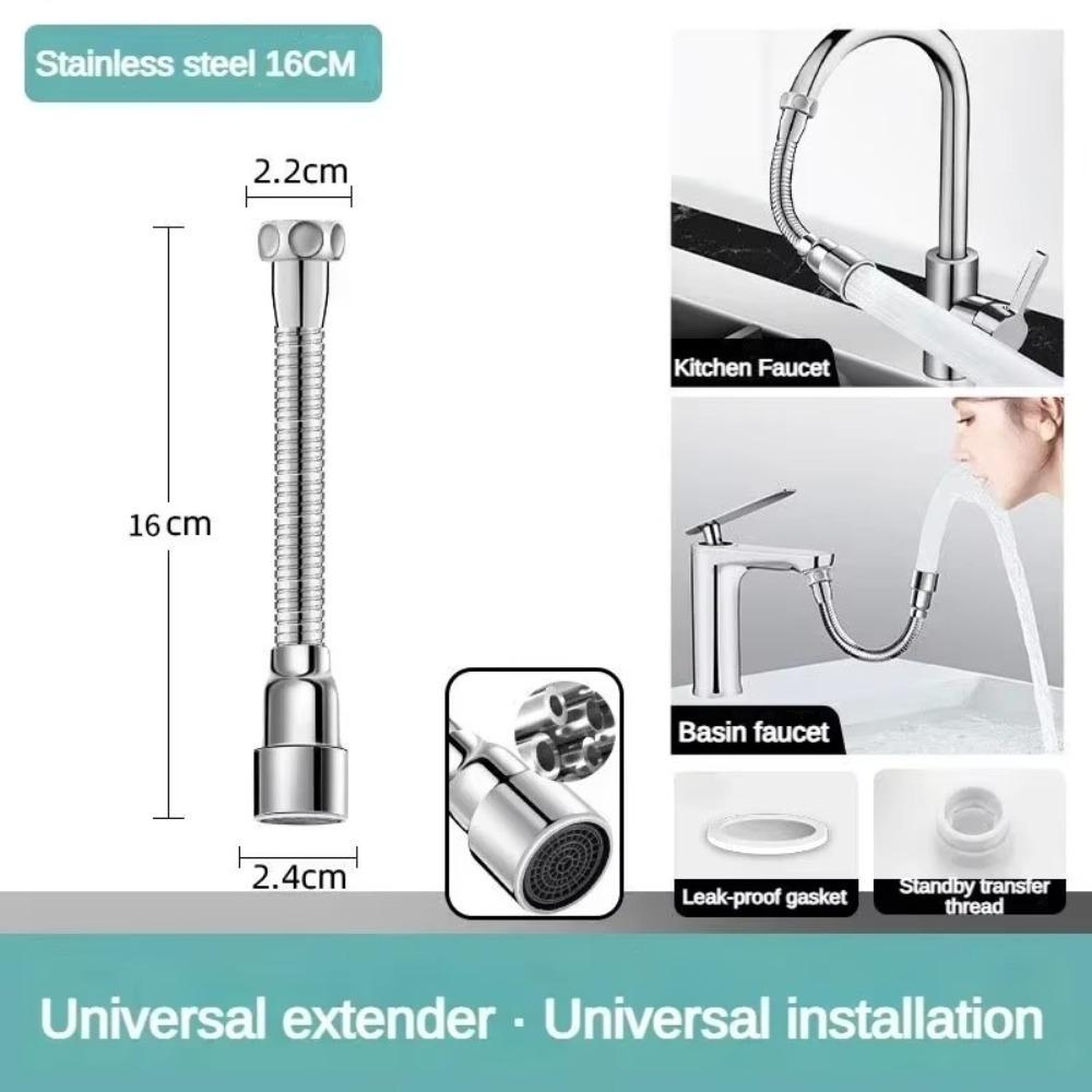Stainless Steel Faucet Extender Bendable Anti-Splash Nozzle Universal Faucet Extender  Home Use