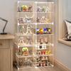 Transparent Toy Display Case: Dustproof Imitation Acrylic Rack for Model Storage and Home Use