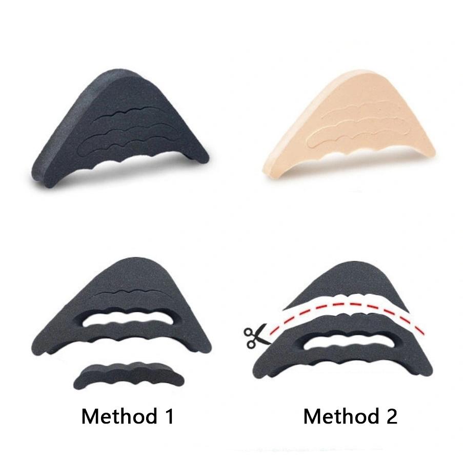 2Pair Forefoot Insert Pads Heels Toe Plug Half Toe Filler Inserts Adjustable Toe Plug Reusable Shoe Filler for Too Big Shoes