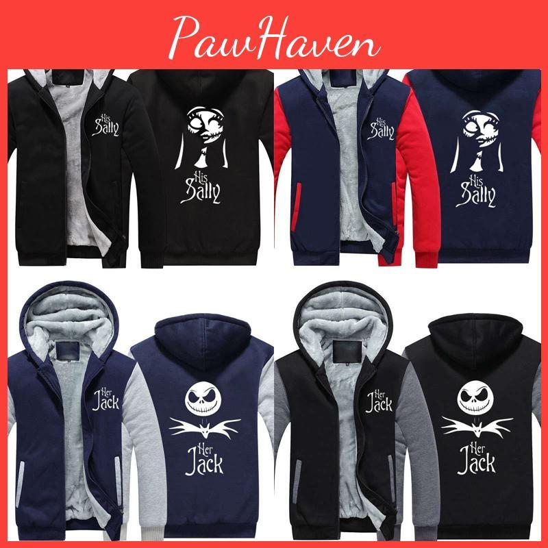 Premium Quality Nightmare Before Christmas Sally Jack Thicken Hoodie Sweatshirt Coat For Ultimate Comfort