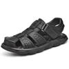 Summer 2025 outdoor sandals men's new casual leather soft sole middle-aged and elderly dad non-slip beach cool slippers