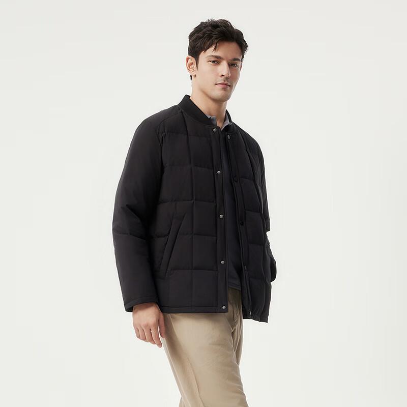 Tanboer Men's Short Collarless Down Jacket 310113A
