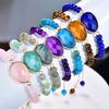 Handmade Natural Stone Bracelet Women Adjustable Crystal Beaded Wristband Fresh Sweet Style Jewelry