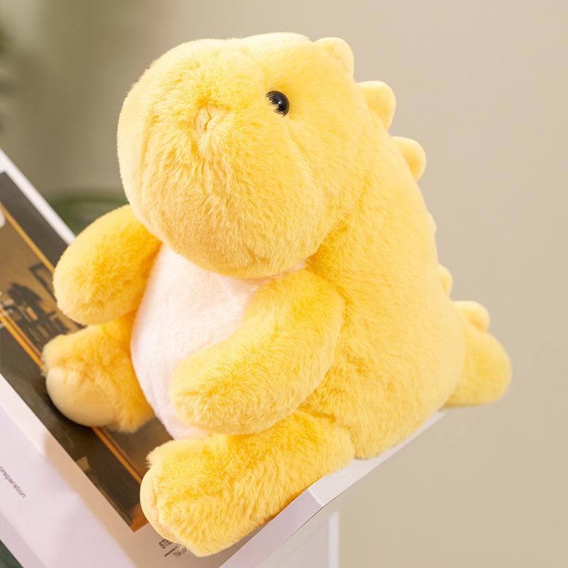 Cute Candy Color Little Dinosaur Plush Toy Chubby Dinosaur Throw Pillow Claw Machine Doll Children'S Bed Sleeping Pillow