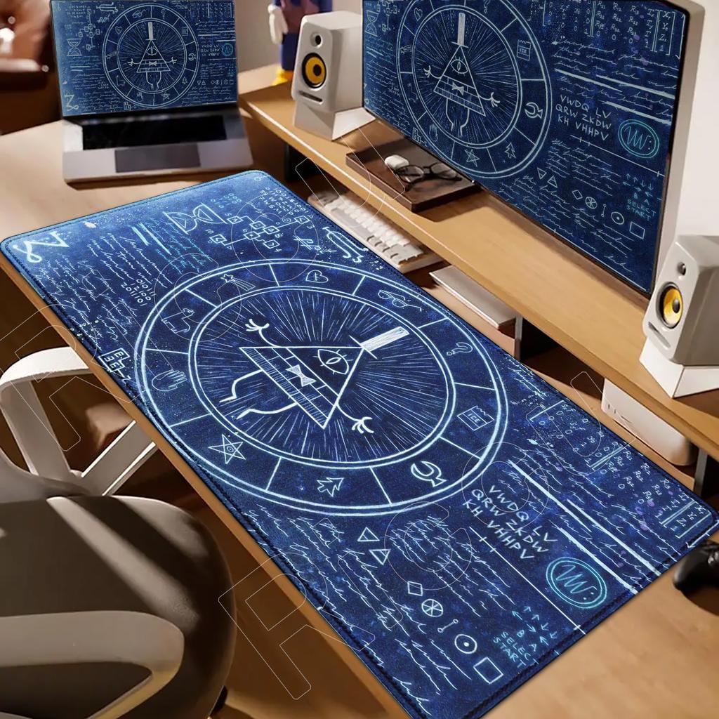 New HD Printing Anime Desk Mat Non-slip Rubber Gravity Fall Mousepad Laptop Gaming XXL Keyboard Pad Carpet Bill Cipher Mouse Pad