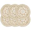 Placemats 6 Pcs  38 Cm Round Jute