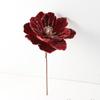 New 22CM Artificial Poinsettia Flower Sequins Sparkling Simulation Flowers Glitter DIY Christmas Flower Home Decoration