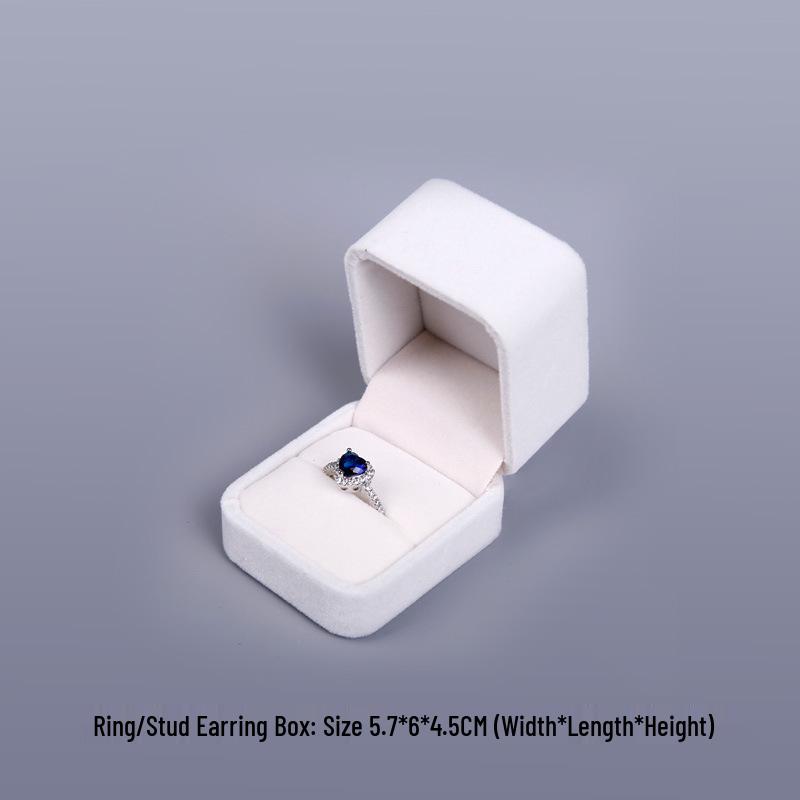 Higu Jewelry Gift Set: One-Piece Box with Silver Polishing Cloth, Earrings, Necklace & Ring Compartments, Alcohol Wipes, Ear Plugs, and Mirror.