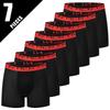 Herren Sportunterwäsche 7er-Pack Boxer Briefs Mittellang Baumwolle Athletische Trunks