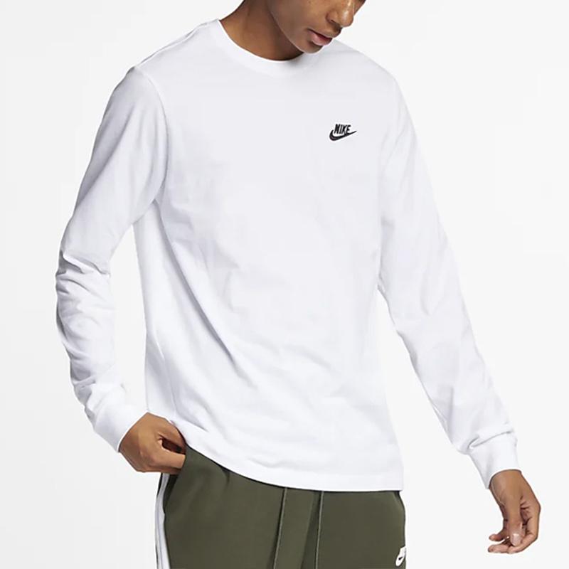 Nike NSW Club Casual Sport Pullover Sweatshirt Men Tops White AR5193-100