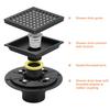 15cm Side Outlet Shower Drain Stainless Steel Bathroom Floor Drainage Linear Waste Drain for Kithchen DL-052R