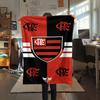 Flamengo Football Club Crest Red Black Stripe Print Flannel Blanket Brazil Soccer Fan Soft Throw Blanket Sofa Bedroom Travel Home Decor