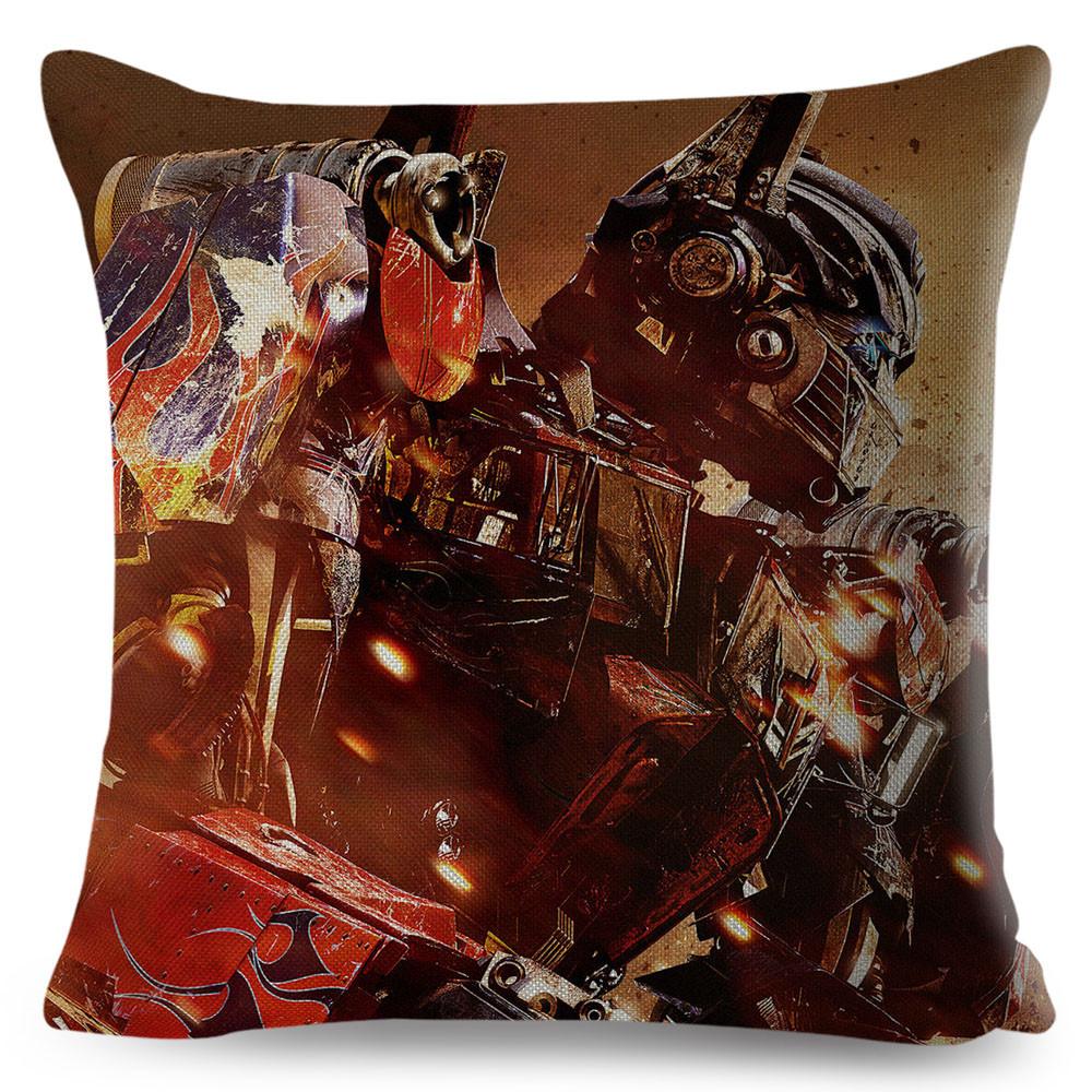 Classic Movie Pillowcase Cushion Cover for Sofa Home Car Decor Cartoon Transformation Polyester Pillow Case xcm