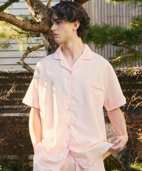 [Pink Zone] Rose Quartz Short Sleeve Collar Pajama Set [Shipped from Korea] 100% Authentic