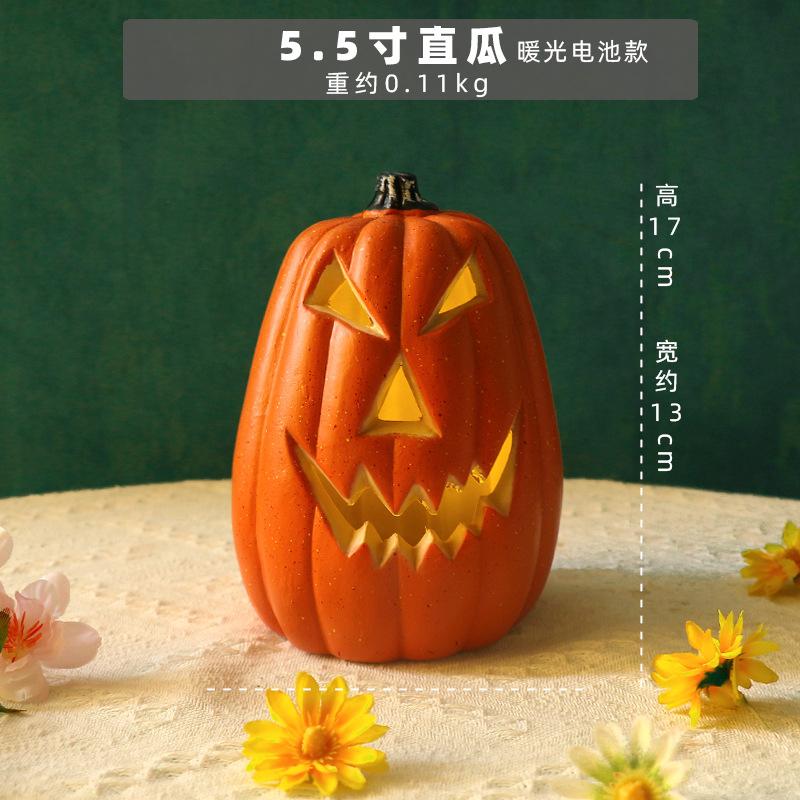 Lantern Pumpkin Decor Led Light Up Pumpkin Outdoor Decoration Battery-Powered Halloween Pumpkin Lamp Light Up Pumpkin