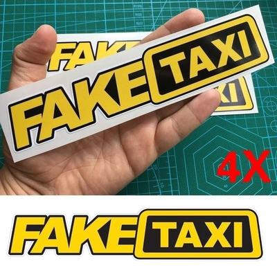 1 Packung Fake Taxi Aufkleber 20cm*5cm Vinylaufkleber Lustige Auto-Fensteraufkleber