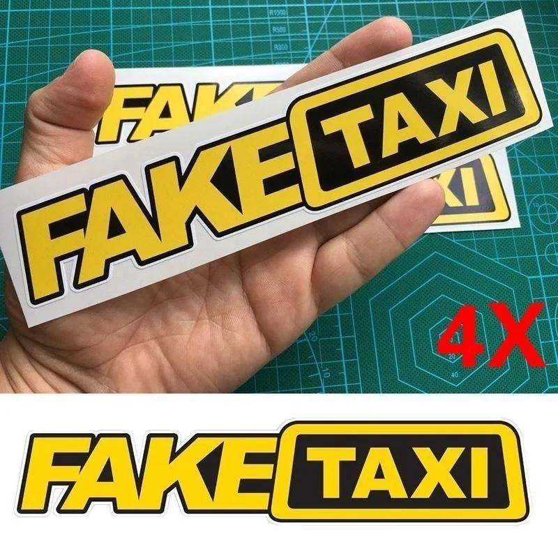 1 Pack Of Fake Taxi Stickers 20cm*5cm Vinyl Stickers Funny Car Window Stickers