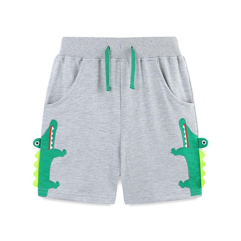 New Arrival: Boys' European Style Dinosaur Print Short-Sleeve Cotton Set