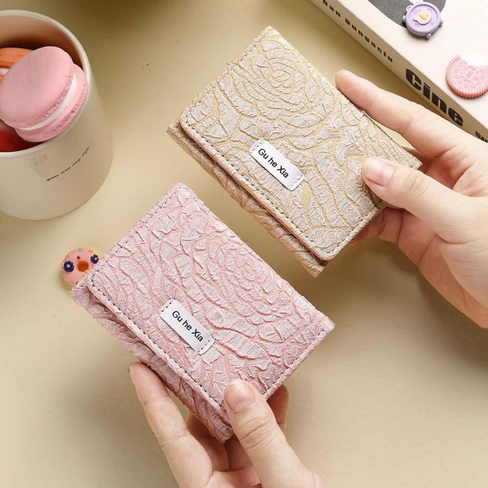 

Triple Fold Bag Women Wallet Versatile Fashion Girls Money Bag Women Card Holder Girls абрикосовый