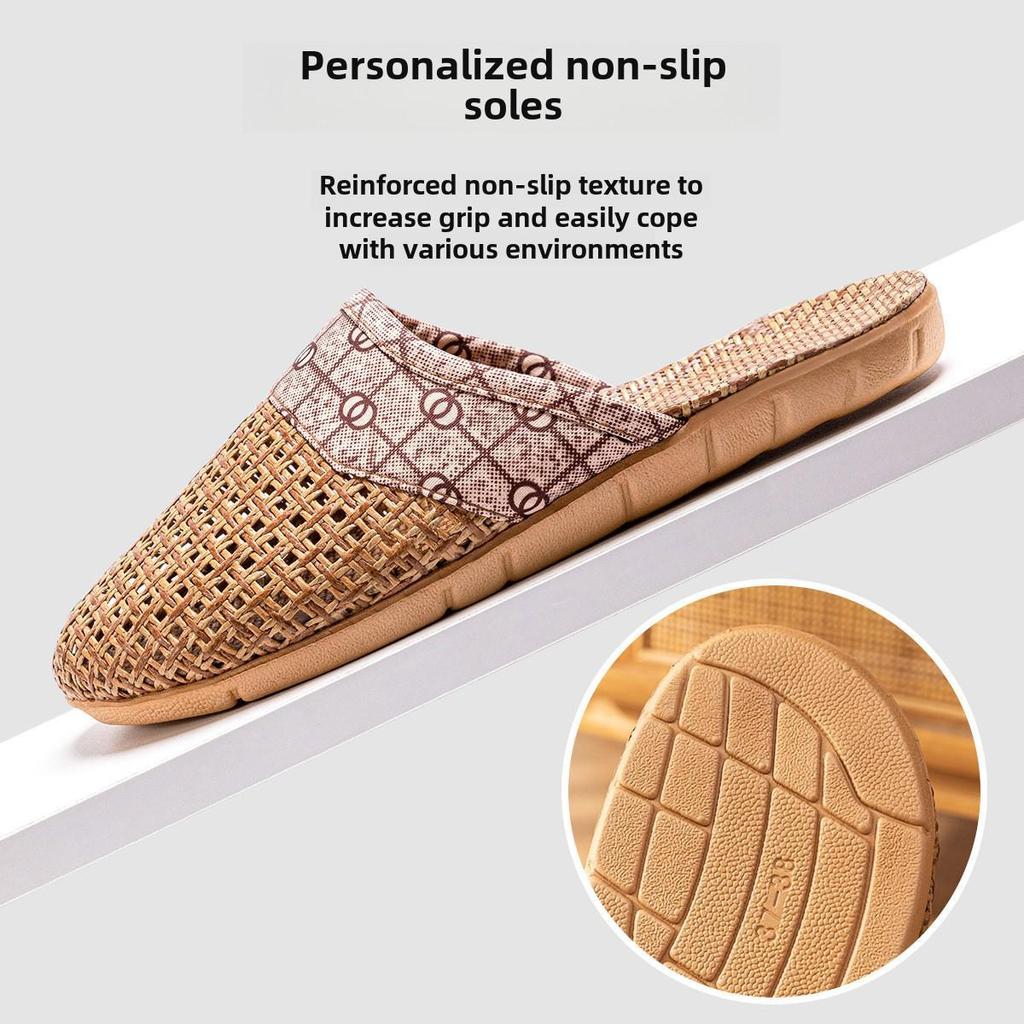 Four Seasons Sandals and Slippers Hotel Cotton and Linen Slippers Ladies Spring Autumn and Summer Home Couples Linen Home Wear Slippers