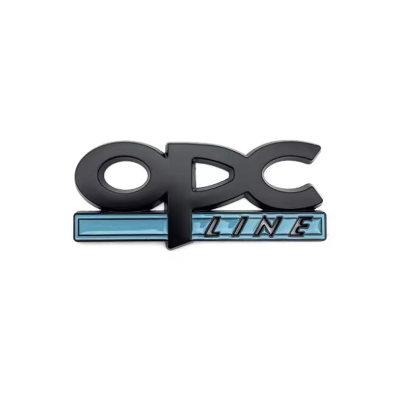 BBFJ3 3D Metal OPC LINE Emblem Car Side Fender Tail Badge Front Grille Sticker For OPEL Zafira b Corsa d Insignia Mokka Regal Astra G