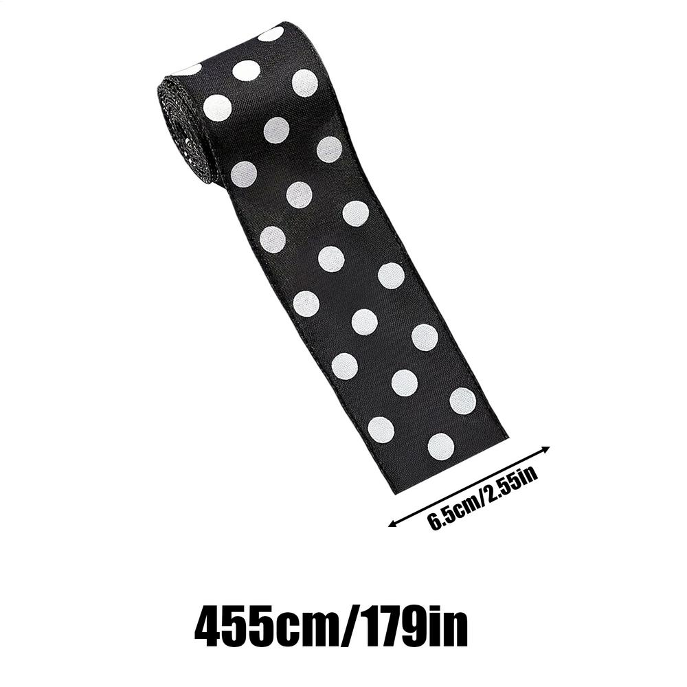 5-yard Black And White Checkered Linen Ribbon Christmas Wreath Ribbons Christmas Tree DIY Bow Ribbon Holiday Home Decoration