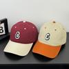 Fashion Hat Retro Color Matching Towel Embroidery C Standard Baseball Cap Men's and Women's Fashion Versatile Shade Cap Show Face Small Trend Couple