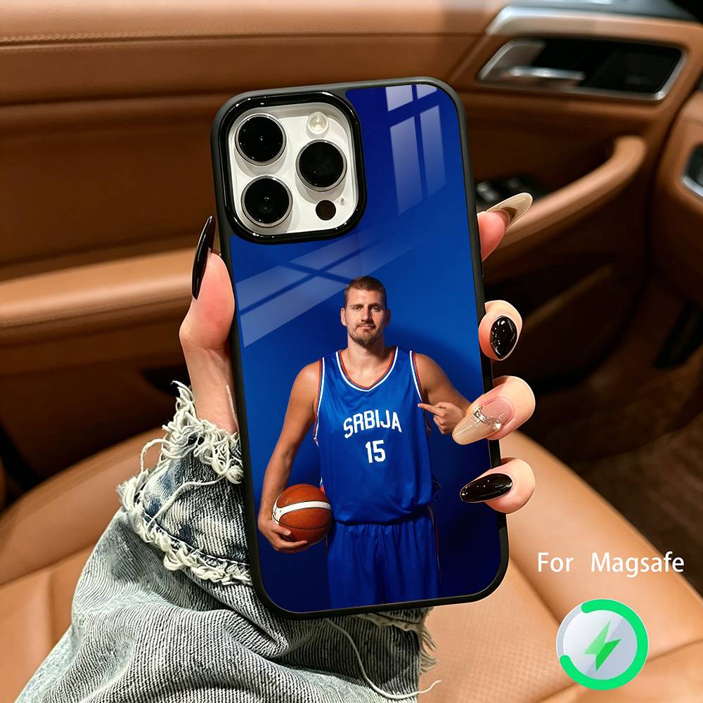 N-Nikola- Jokic 15 MVP Wireless Charging Phone Case Compatible with iPhone 17/16/15/14/13/12/11