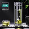 Shui Yisheng 400ML Double Wall Borosilicate Glass Tea Mug