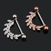 Set of 5 Cutest Stainless Steel U-Shaped Zircon Body Piercing Rings Nipple Ring Jewelry Kit for Women Gift for Children