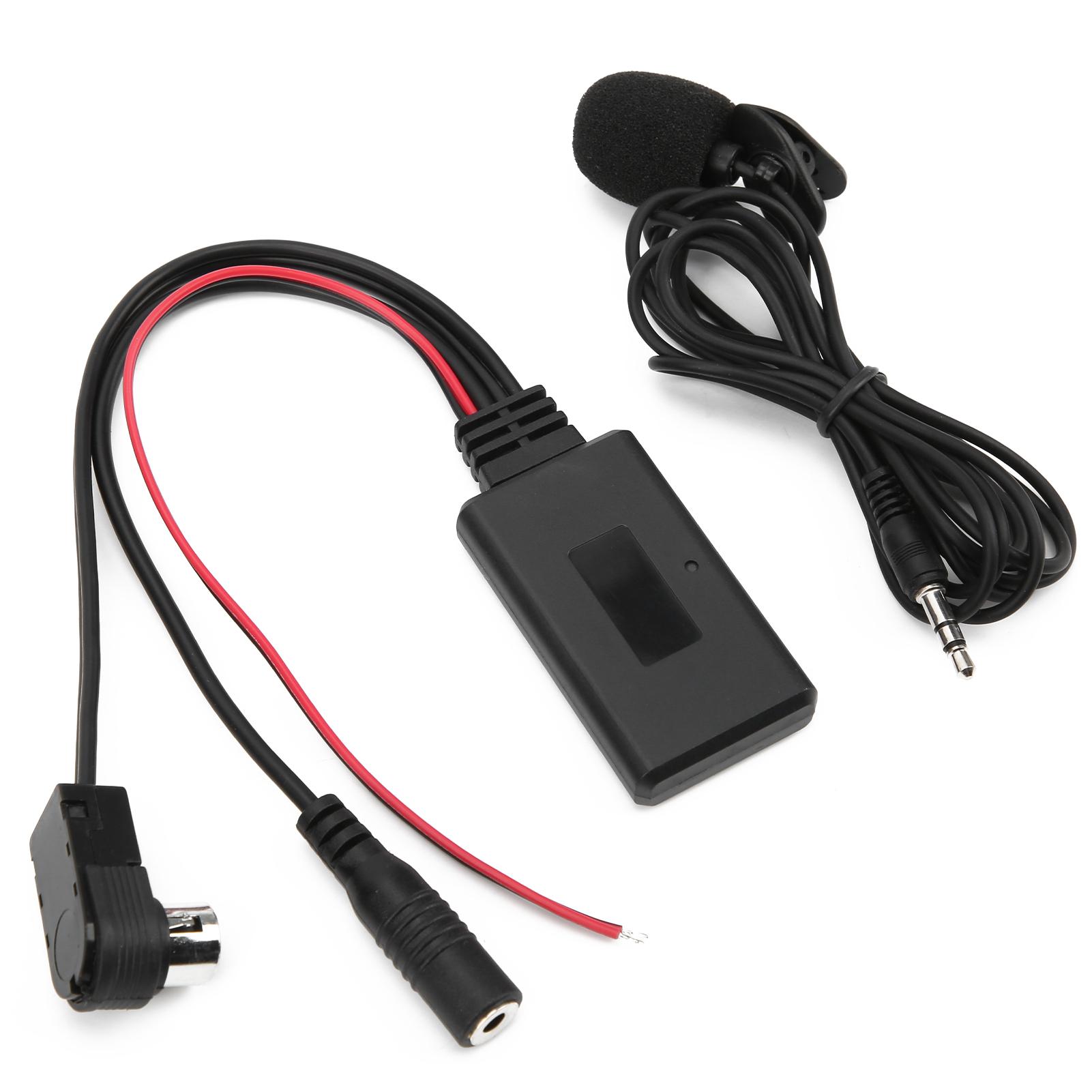 Bluetooth 5.0 AUX Cable Adapter with Microphone Handsfree Fit for Alpine CDA 9857 CDA 9886 CDA 117