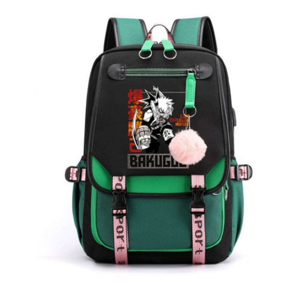 Riman My Hero Academy, Surrounding Backpacks, Large-capacity Student Schoolbags, USB Computer Bags, Travel Bags