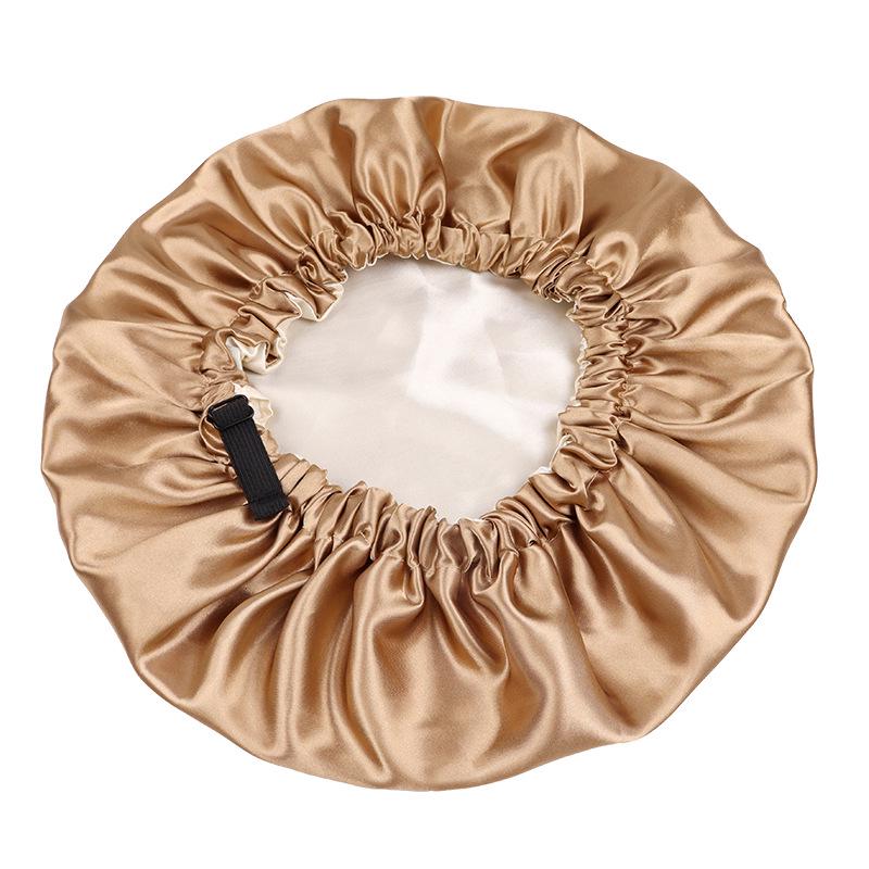 Reversible Satin Sleep Cap - Double-Layer, Adjustable Faux Silk Hair Care Cap
