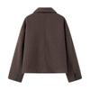 Women Fashion With Pockets Brown Single Breasted Jackets Vintage Lapel Neck Long Sleeves Female Chic Lady Outfits
