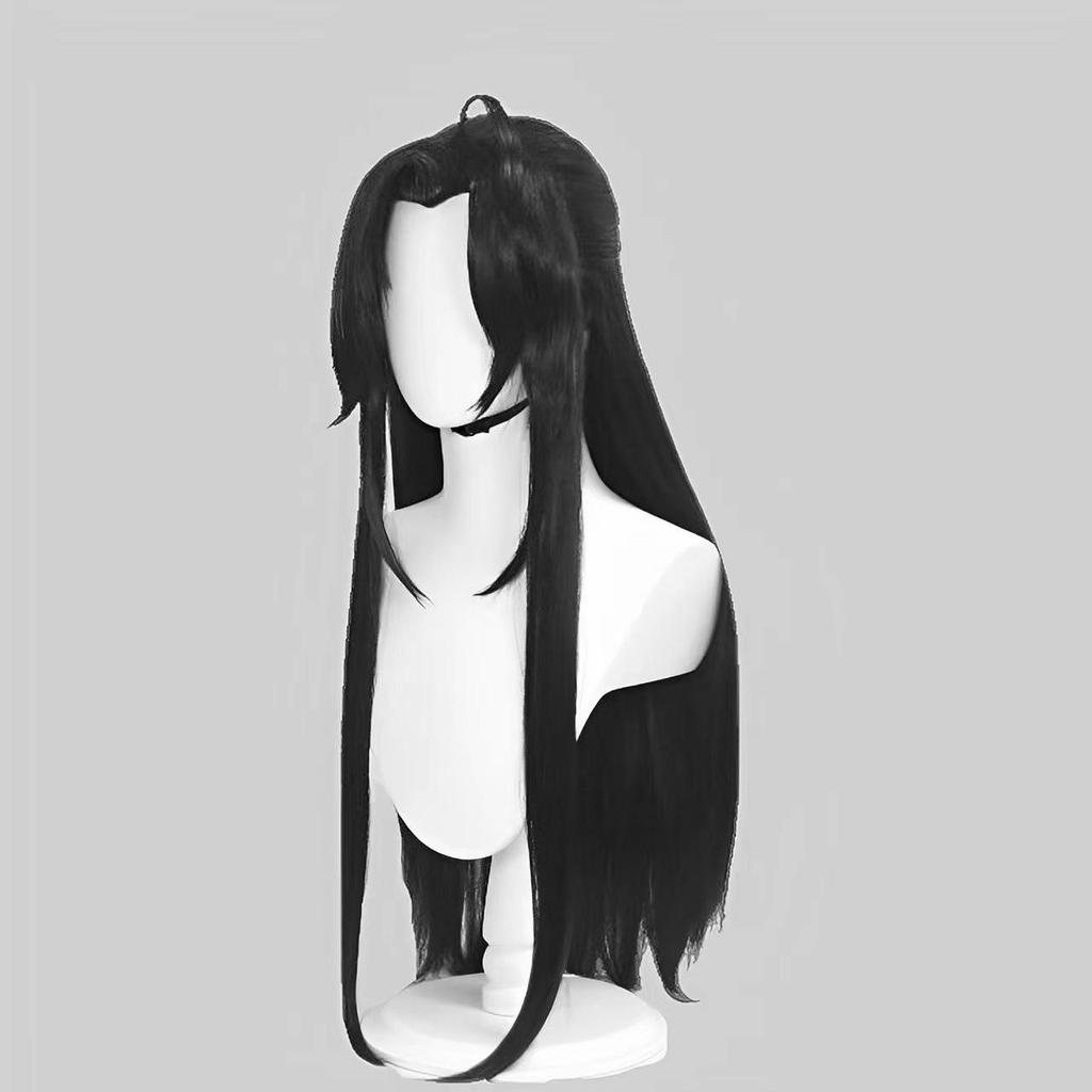 Yiling Patriarch Wei Wuxian Adult Cosplay Wig – Long, Straight, Black Widow's Peak Hairstyle